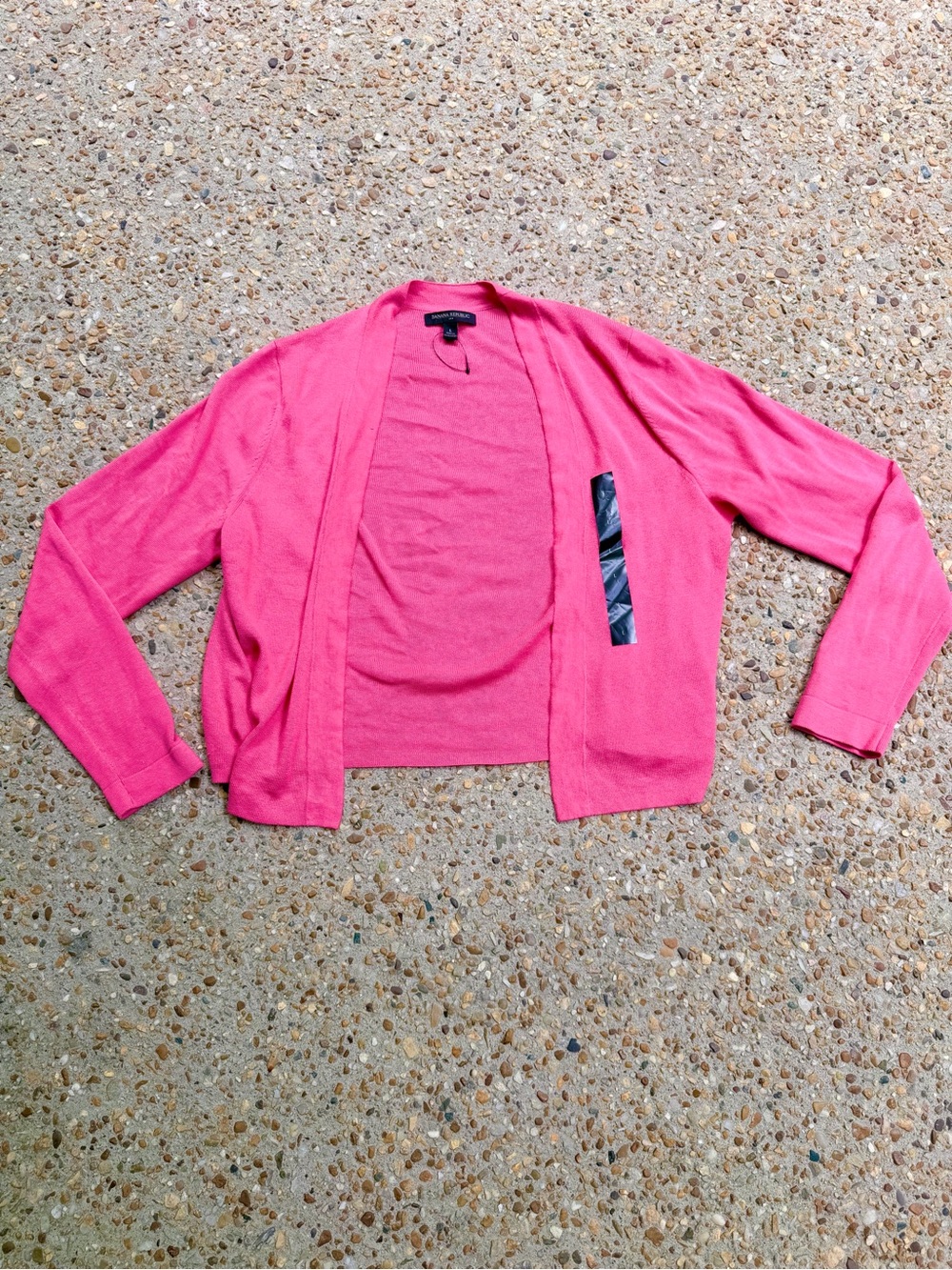 NWT Banana Republic Coral Open Front Knit Cardigan Size L